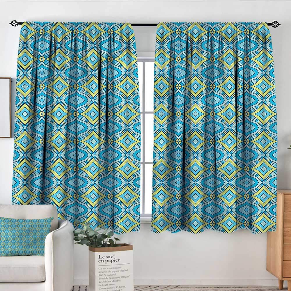 Amazon Com Familytaste Yellow And Blue Nursery Baby Care Curtains