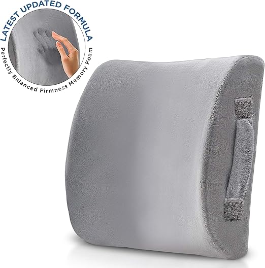 Amazon Com Lumbar Support Pillow Seat Cushion Memory Foam Back
