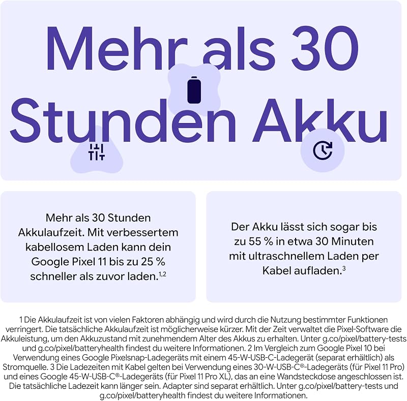 Pixel 11 - Smartphone ohne SIM-Lock - Frost, 256GB