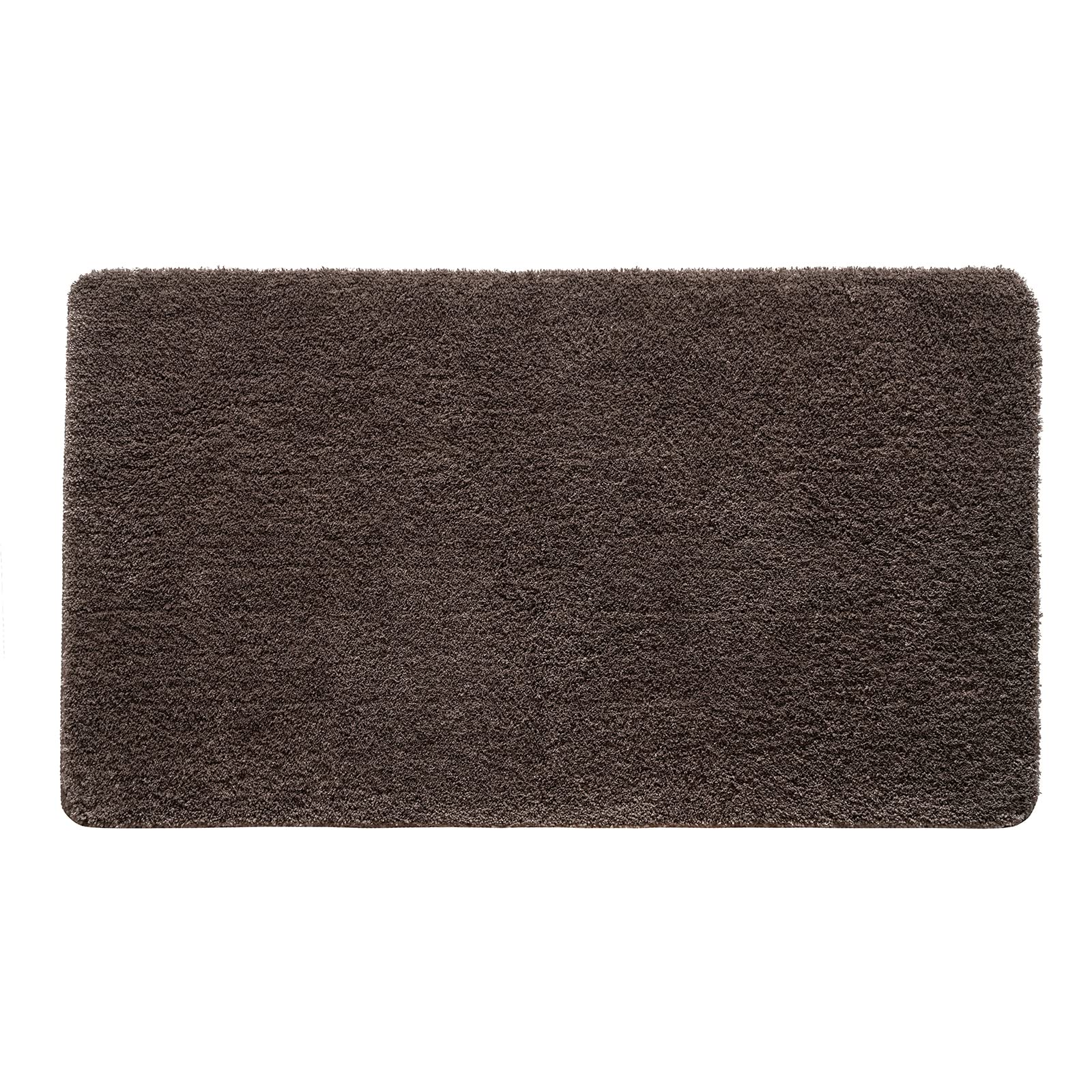 MIULEE 1 Piece Rectangular Bathroom Mat for Shower Non-Slip Soft Comfortable Tabis Absorbent Soft Microfibre Toilet Bath Mat 70 x 120 cm Coffee