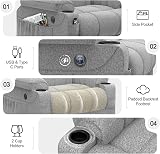 BareTay Power Lift Recliner Chair with Massage Heat USB Type C 2 Cup Holders view 6