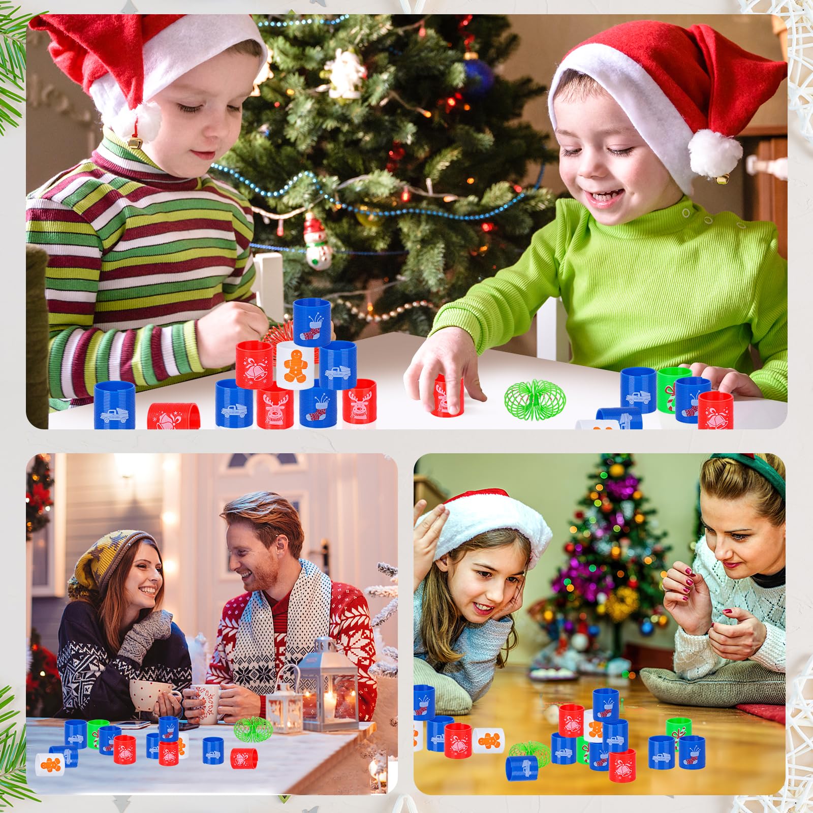 MCPINKY Christmas Magic Springs, 20PCS Mini Spring Toy Christmas Party Favors for Kids 4 to 8 Fun Goodie Bag Stuffers Birthday Gifts Christmas Prizes, Christmas Stocking Stuffers, Small Toys Present