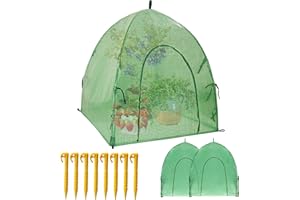 CHPPEY 50″*50″*40″ Winter Plant Warm Covers - Raised Bed Cover, Garden Row Accelerator, Warm Tent Freeze Protection Humidity Domes for Germination, Seedling Propagation Protecting Plants from Animals 2PCS