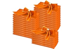 Horbaunal 100 Pack Satin Napkins 20" x 20" Oversized Dinner Napkins with Floral Edges, Soft Cloth Napkins for Parties, Weddings, Events, Orange