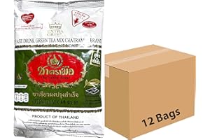 Chatramue (Number One) Green Tea Mix Extra Green Formula, 180g/6.35 Oz (Pack of 12)