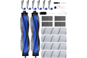 19 Pack Accessories Kit Compatible with Ecovacs Deebot X11 OmniCyclone/X11 Pro Omni Robot Vacuum Cleaner, Replacement Parts:2