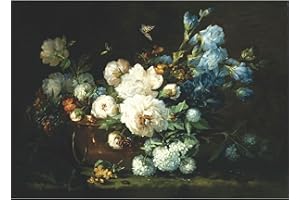 CRAFT KREATIVELY Floral Still Life Rice Paper, 11.5 x 16 inch (1pc) - Mulberry Paper for Decoupage Furniture Print Crafts