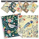 Miss Adola Swedish Dishcloths for Kitchen - 5 Pack Reusable Dish Cloths for Washing Dishes Absorbent Cute Funny Kitchen Towels Cleaning Sponge, Flower Bird