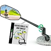 RBRL Bicycle Mirror, Extra Large Bike Mirror, 360&deg; Adjustable Shatterproof and Durable Bar End Rear View Mirror Bicycle, Bicycle Side Mirror for E-Bike(left)