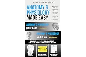 Anatomy & Physiology I & II Made Easy: High-Yield A&P 1 & 2 Study Guide & Practice Workbook: Test Prep with Quick Reference f