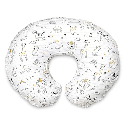 Boppy Original Nursing Pillow And Positioner Notebook Black And Gold Cotton Blend Fabric With Allover Fashion Baby Amazon Com