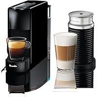 Nespresso BEC250BLK Essenza Mini Espresso Machine with Aeroccino Milk Frother by Breville, Piano Black