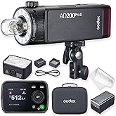 Godox AD200 Pro II AD200Pro II AD200ProII 200Ws TTL Pocket Flash, HSS | Improved Heat Dissipation, Dual Flash Heads, 40W Bi-Color Modeling Light, Color Screen, 500 Full Power Flashes, 1/512 Output