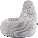 icon Dalton Cord Bean Bag Chair Grey Large with Filling Included view 6