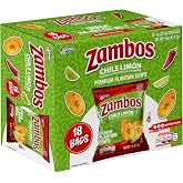 Zambos Chile Lim&oacute;n Plantain Chips, 1 oz &ndash; Crunchy Snack, Gluten Free &ndash; Bold Chili Lime Flavor (Pack of 18)