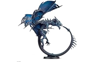 Dungeons & Lasers Xenodragon Dragon Miniature Figure - Tall 6.2" Height (157mm) with Scenic Base - 5E Compatible for DND and Tabletop RPG Games - Highly Detailed and Unpainted - from Archon Studio
