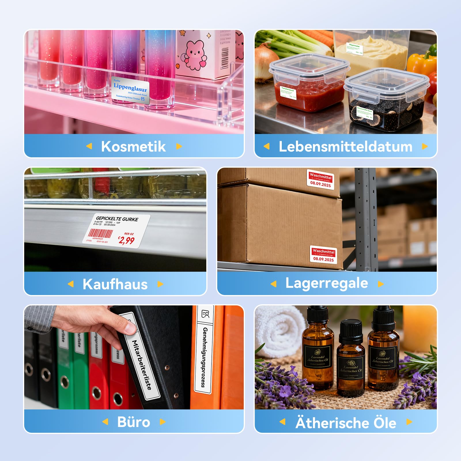 NIIMBOT M2 Etikettendrucker, Bluetooth Label Printer Etikettiergerät Thermotransfer Beschriftungsgerät Unterstützt Farbdruck, Selbstklebend Sticker Drucker für Büro, Zuhause, Schule, Dunkelblau 5