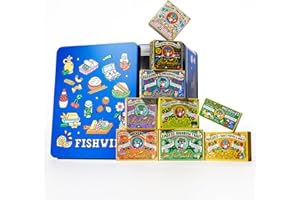 Fishwife Holiday Gift Tin Collection 9-Pack (Variety of Tinned Seafood including Smoked Salmon, Rainbow Trout, Sardines, Mussels, Tuna & More!) | Gluten Free, High Protein, Omega-3s