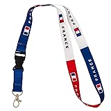 Country of France Flag Lanyard for Keys Keychain