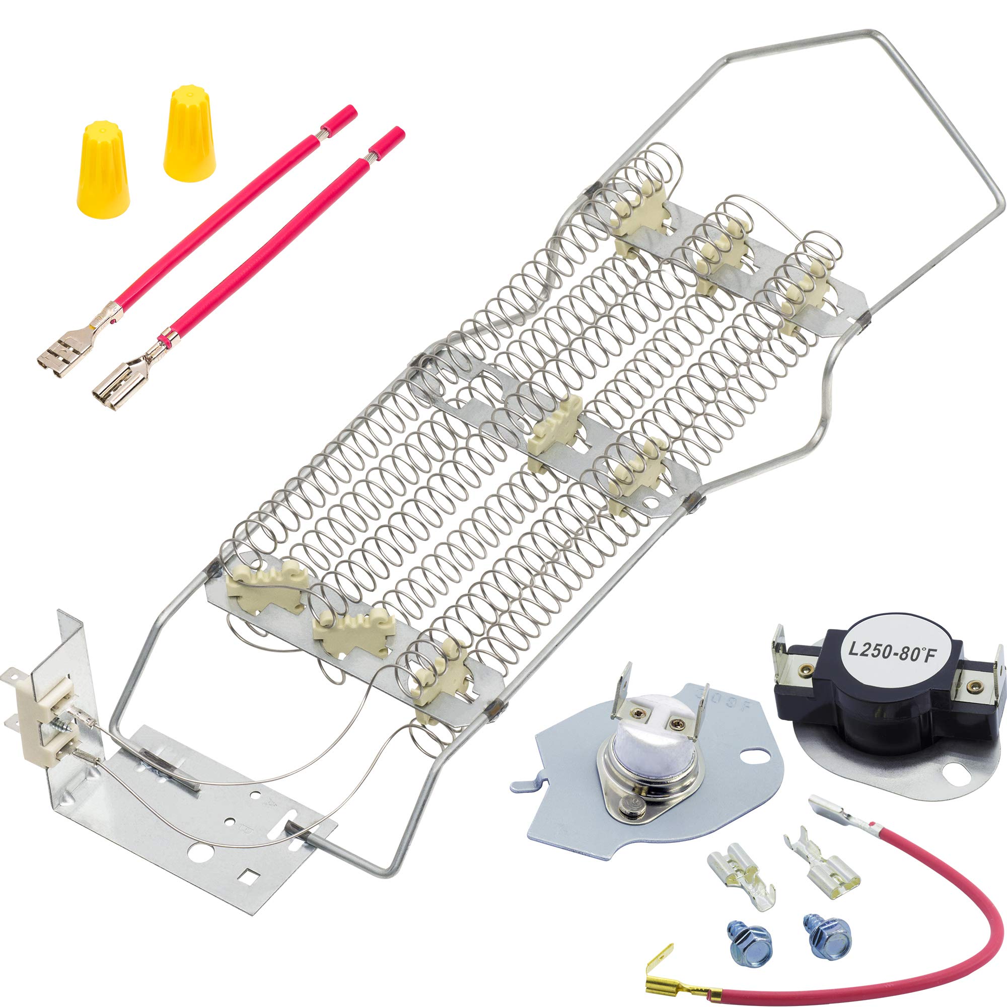 Photo 1 of BlueStars Ultra Durable WP4391960 4391960 Dryer Heating Element & 279816 Dryer Thermal Cut-off Kit - Compatible with Whirlpool & Kenmore Dryers - Replaces AP3109438 3399848 AP3094244