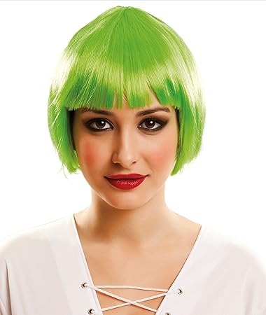 Viving Costumes Short Hair Wig Green Amazon In Office Products