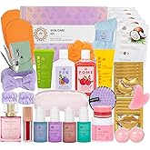 42 Pcs Valentines Day Gifts for Women, Super Fruit Bath and Body Spa Set, Facial Skin Care Kit, Self-Care Gifts Set, Lip Gloss, Face Sheet Mask, Serum, Birthday, Christmas, Present, Anniversary
