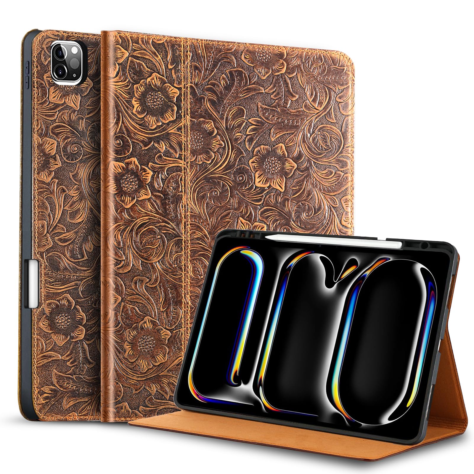 Gexmil Genuine Leather Case for iPad Pro 11 Inch M4