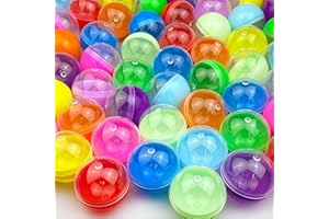 XIPEGPA 50 PCS 1.77 Inches Colorful Capsules Round Plastic Containers for Classroom Rewards Goodie Bag Birthday Party Favors