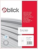 Blick Labels, White, 21 Per Sheet 25 Sheets, Rectangular, 63.5mm x 38.2mm, 525 Labels, For Home, Office, Family, School