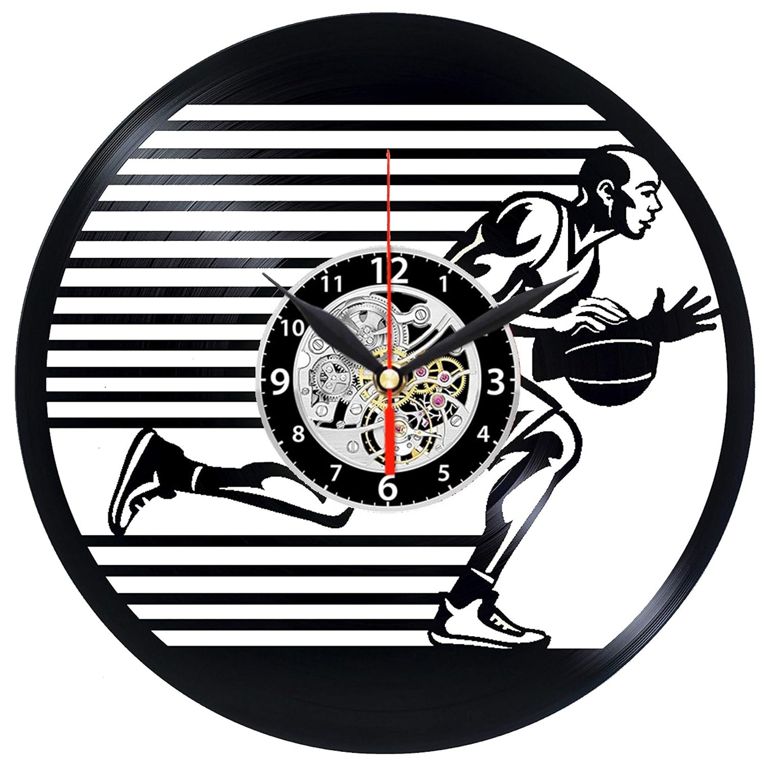 EVEVO Baloncesto Reloj De Pared Vintage Accesorios De Decoración ...