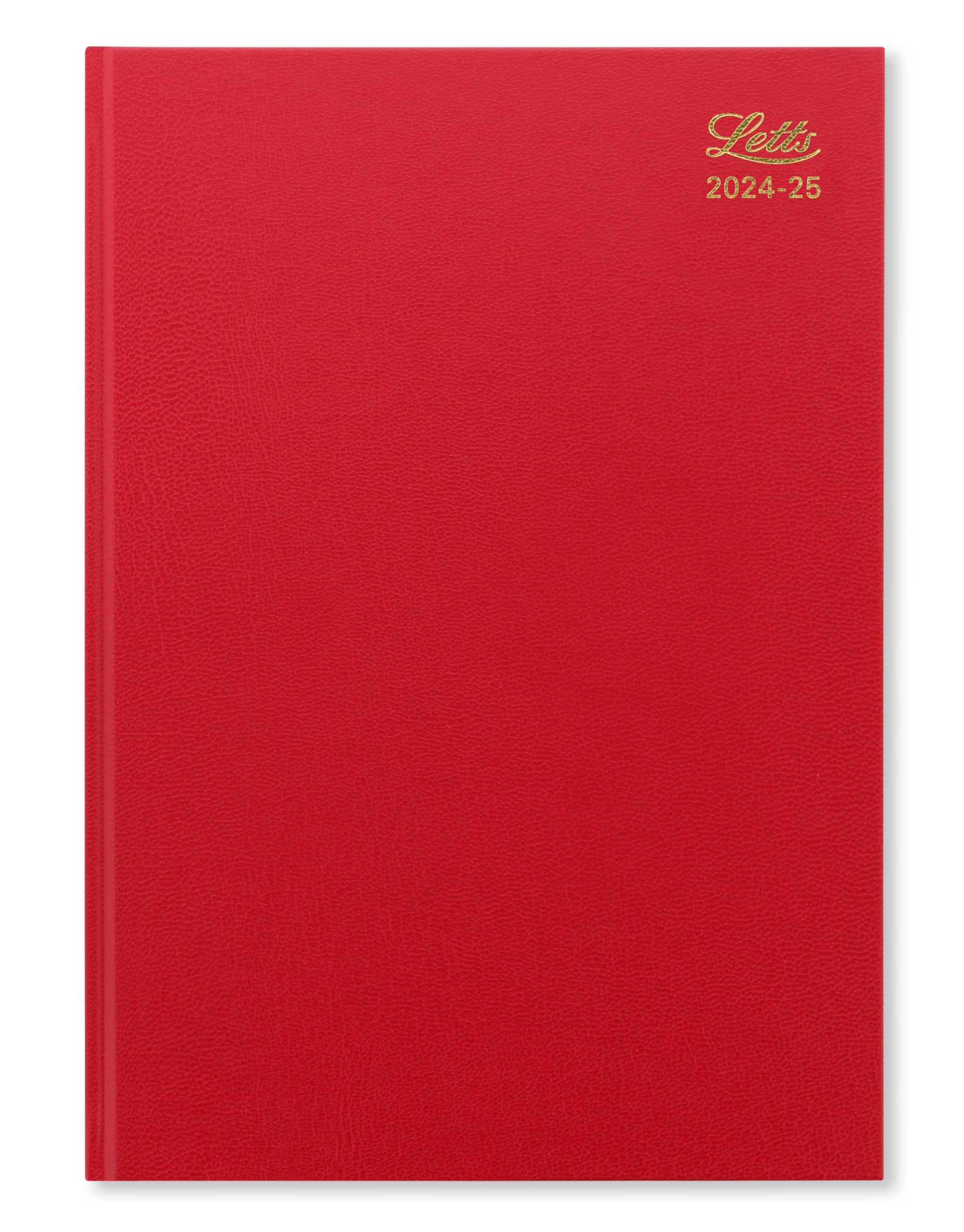 Letts of London Standard A4 academic 2024/2025 week to view diary - red