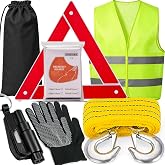 AUTODECO Car Roadside Emergency Kit Automotive Car Safety Kits for Vehicles Woman Man Teen Black