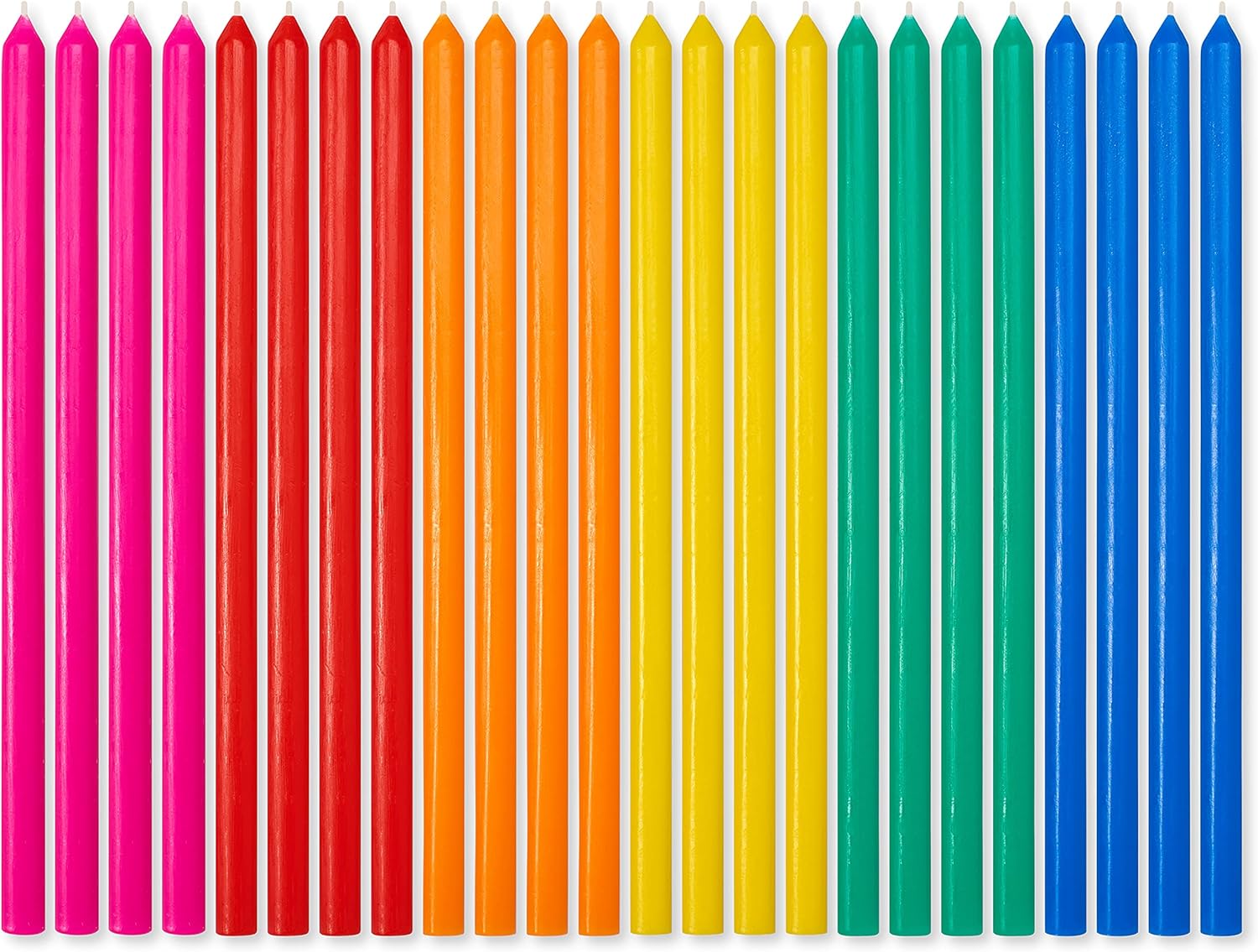 Candles & Holders - American Greetings Birthday Candles, Long Thin Multicolored (24-Count)