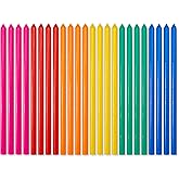 American Greetings Birthday Candles, Long Thin Multicolored (24-Count)