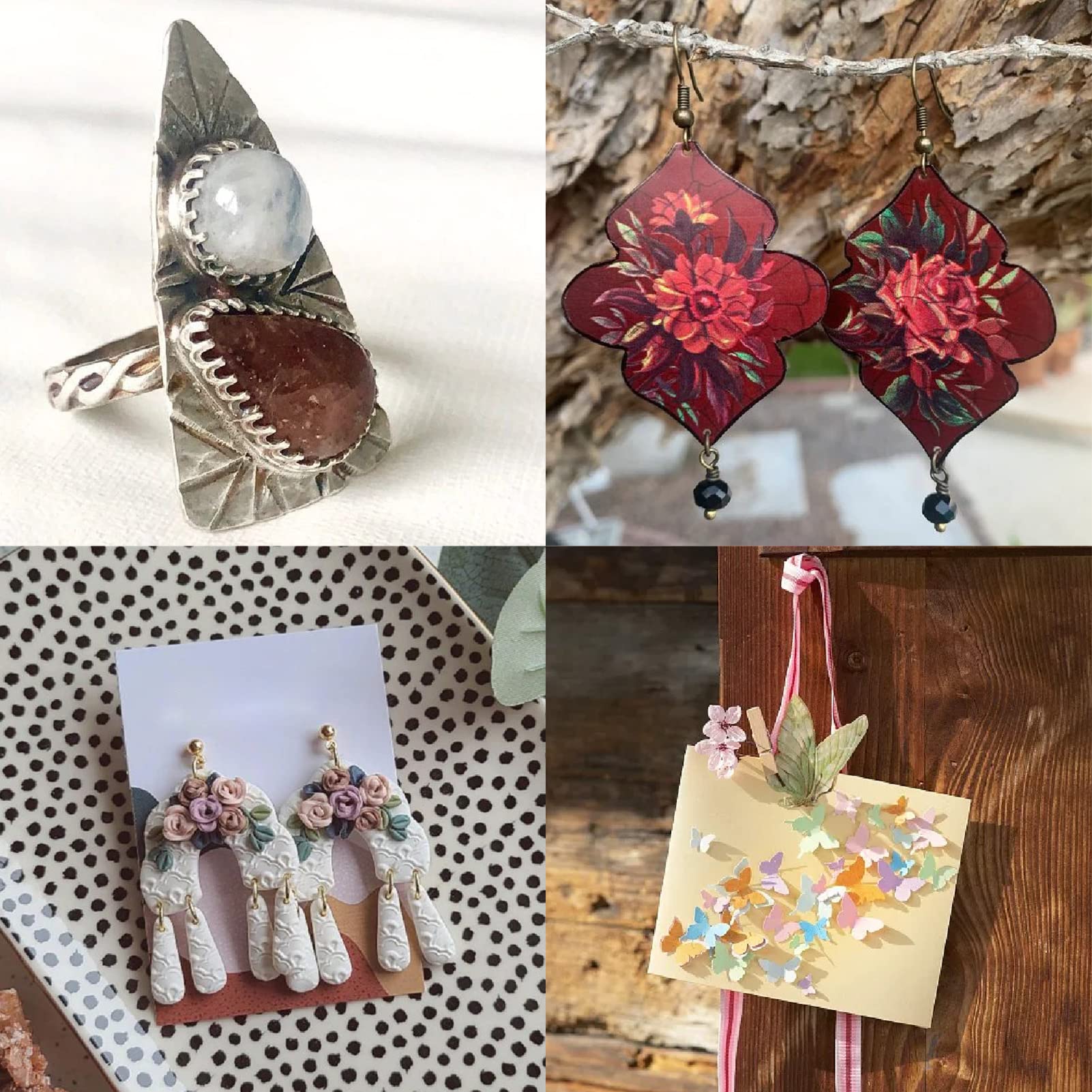 GORGECRAFT 2 Styles Leather Earrings Making Jewelry Shape Template Teardrops Reusable Plastic Cutouts Cutting Stencil Lapidary Templates for Tear Drop Bracelets Making Jewelry DIY Crafts 5”x3.5”