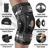NEENCA Knee Brace Adjustable Hinged Support Patella X-Strap System view 2