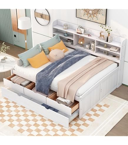 Amazon.com: Harper & Bright Designs Full Size Captain Bed with