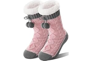 Welwoos Womens Slipper Fuzzy Grips Socks Fluffy Winter Warm Thick Thermal Cozy Plush Non Slip Cabin Soft Fleece Socks