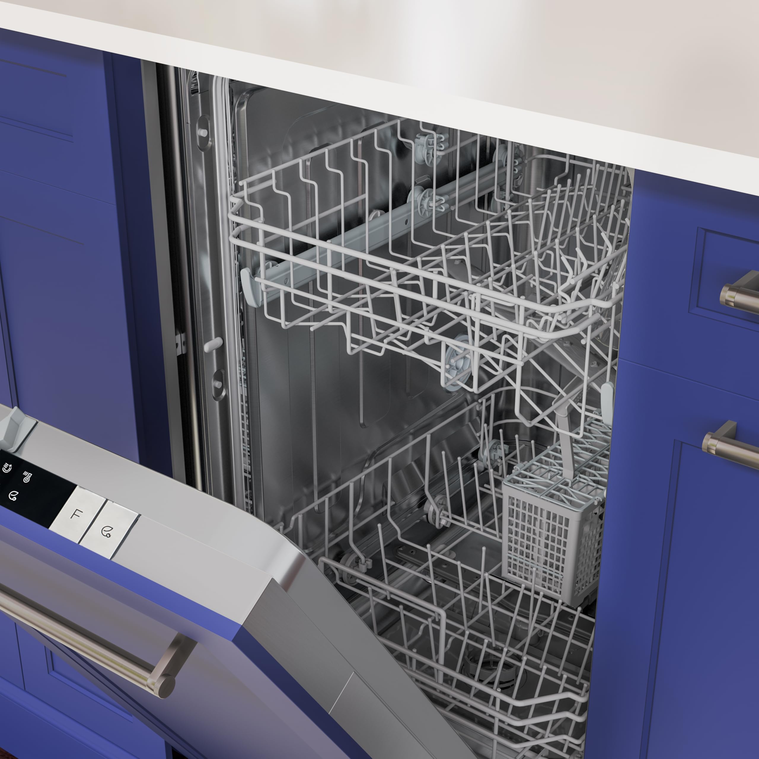 KoolMore KM-DW1852-PR 18 in. ADA Panel Ready with 8 Place Settings 52 DB Dishwasher in Stainless-Steel, UL and Energy Star Certified
