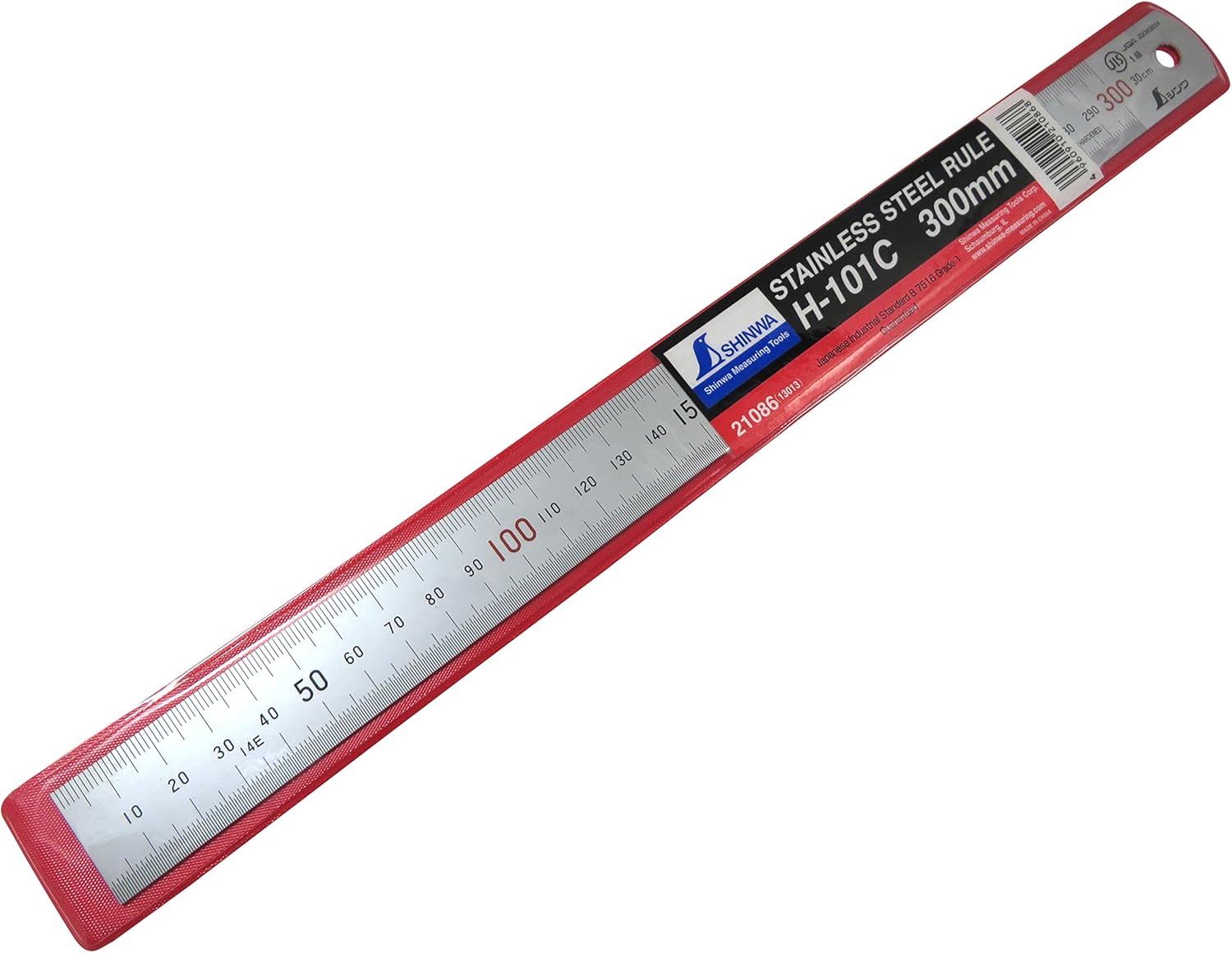 Shinwa H101C 300 mm Rigid"Zero Glare" Metric Machinist Ruler/Rule