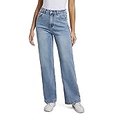 ETTELO Women Jeans High Waist Trendy Tummy Casual Control Jeans Y2k Boyfriends Straight Jeans for Women