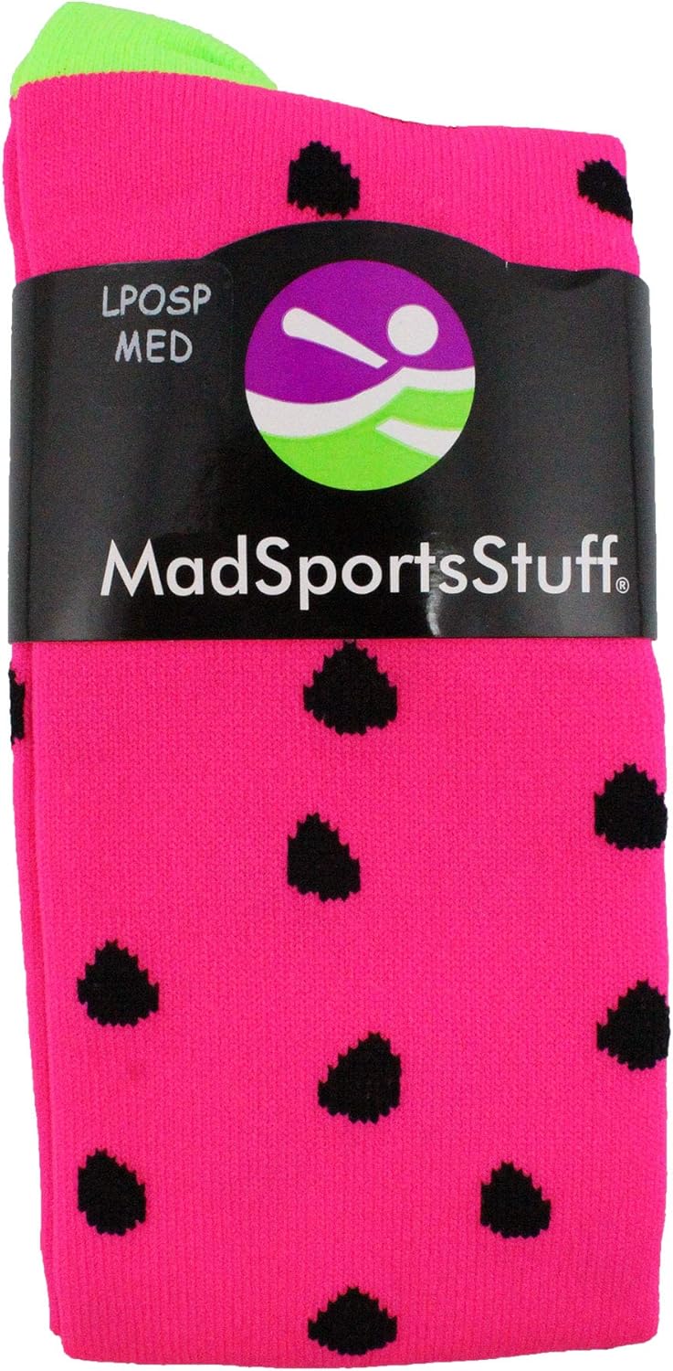 MadSportsStuff Neon Watermelon Athletic Over The Calf Socks : Clothing