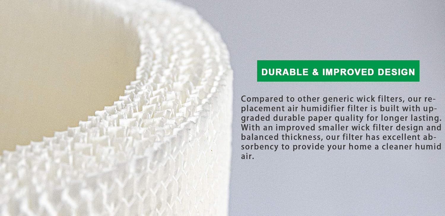 SKROS 4 Pack Replacement Wick Humidifier Filter Compatible with Essick Air MAF2 Moist AIR MA0800, MA0600, MA0601 & Kenmore 15408, 29988 -