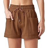 Willit Women's Linen Shorts Casual Summer Shorts High Waisted Comfy Pull On Shorts with Pockets 4"