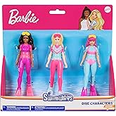Swimways Barbie Dive Characters 3-Pack, Swimming Pool Accessories & Kids Pool Toys, Pool Party Supplies & Water Toys for Kids