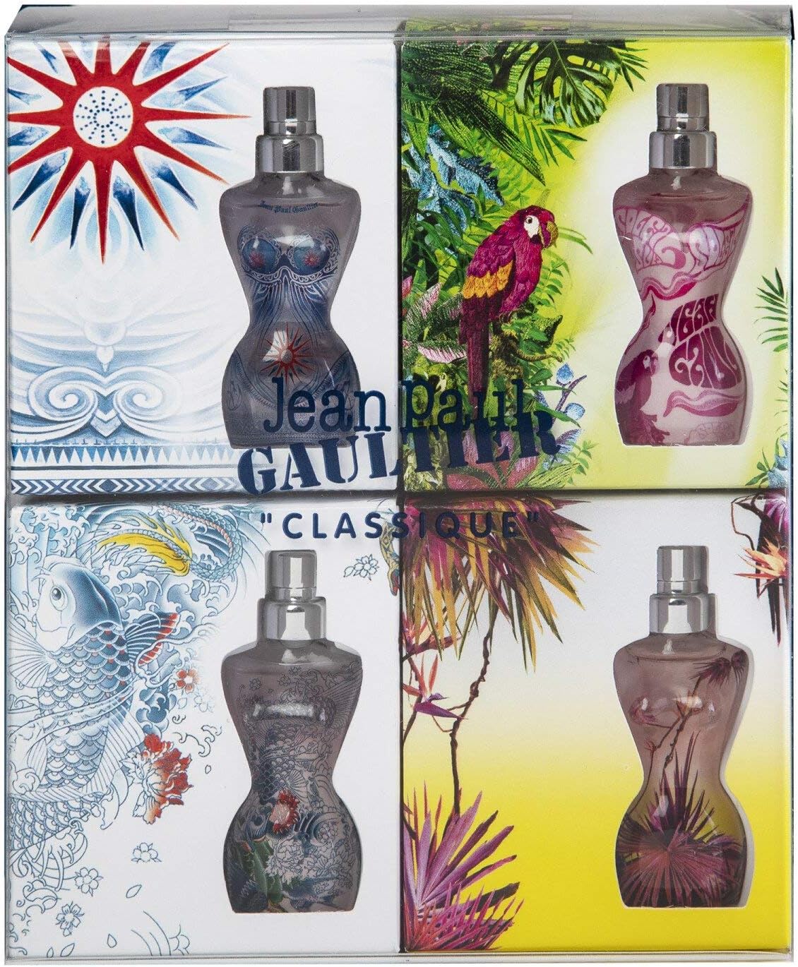 Jean Paul Gaultier Classique Summer Gift Set 4 x 3.5ml Eau De Toilette Mini: Amazon.co.uk: Beauty
