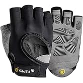 Glofit Workout Gloves for Women Men, Lightweight Weight Lifting Glove Breathable Fingerless Gym Gloves, Exercise, Fitness, Training, Cycling