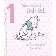 Hallmark Age 1 Birthday Card for Little Girl - Winnie-The-Pooh Design