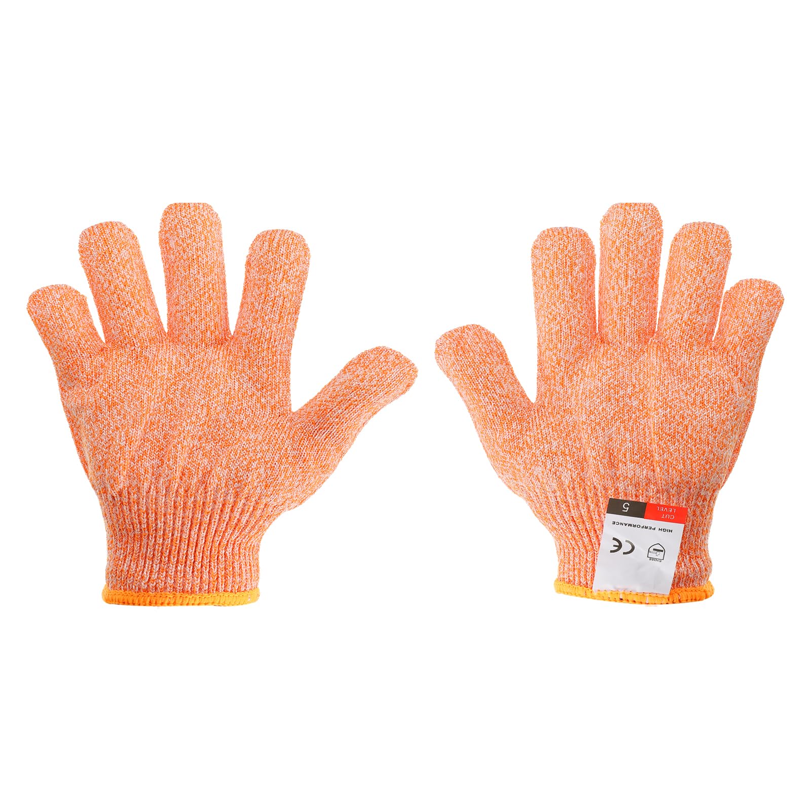 PATIKIL Cut Resistant Gloves,Level 5 Protection X-Small Cutting Gloves, Orange
