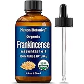 Organic Frankincense Essential Oil 1 Fl Oz - 100% Pure, Natural &amp; Hexane Free